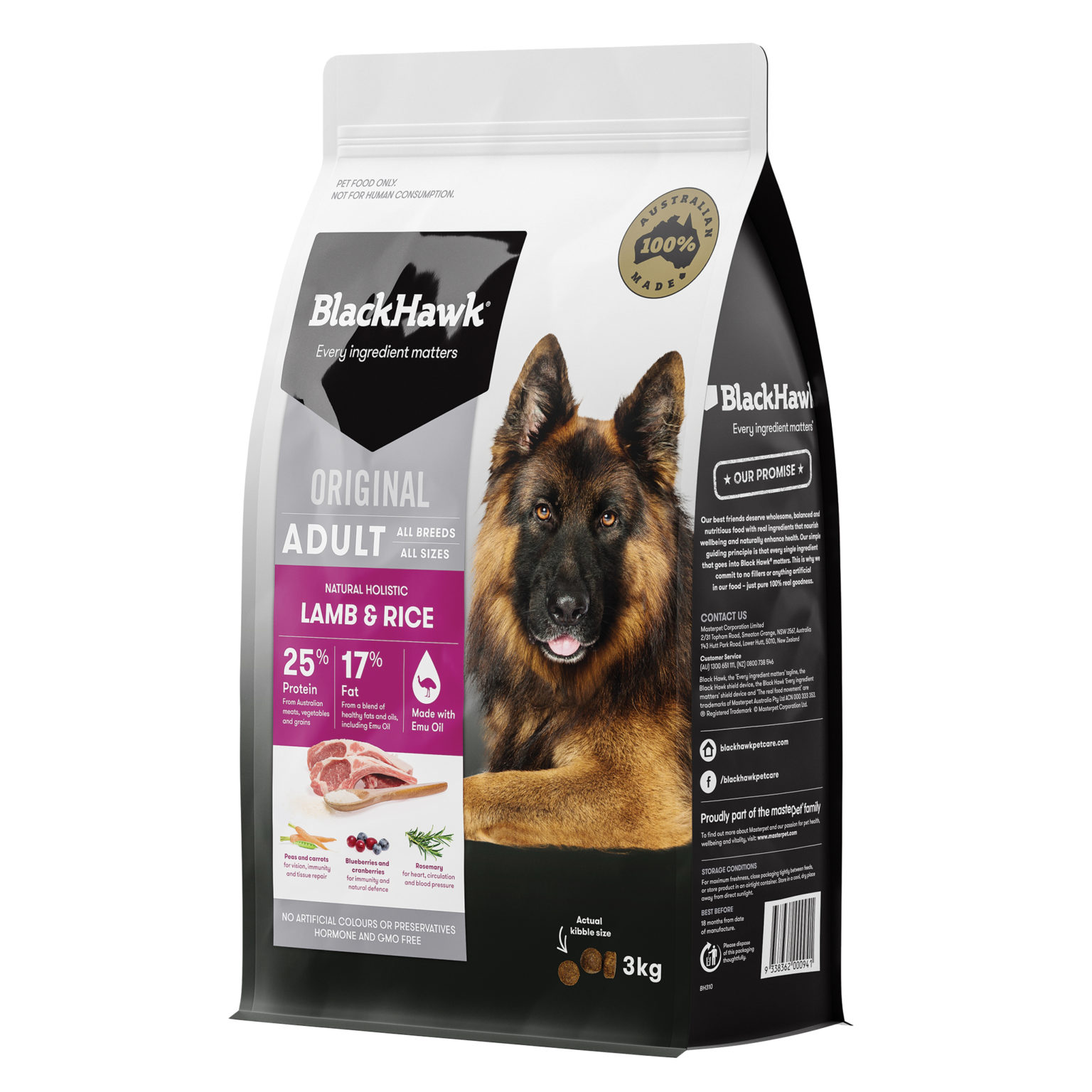 Black hawk dog food