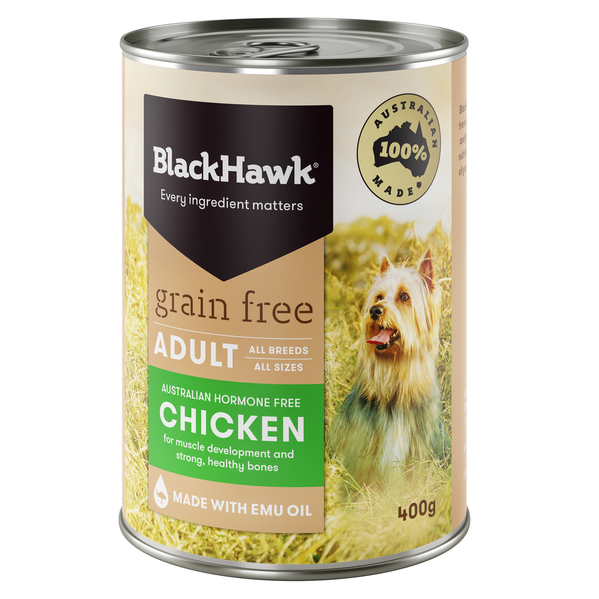 Black Hawk Dog Food Grain Free Chicken Wet Food 400g - The Dog Den